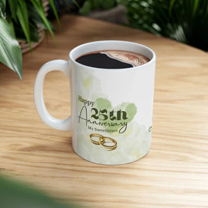 Anniversary Love Note Mug – From Your Silly Husband Drinkware 