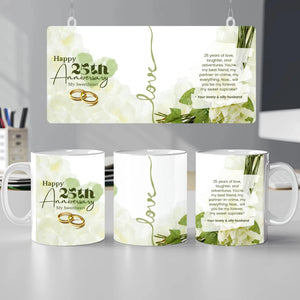 Anniversary Love Note Mug – From Your Silly Husband Drinkware Ceramic Mug, (11oz, 15oz) Default 11oz