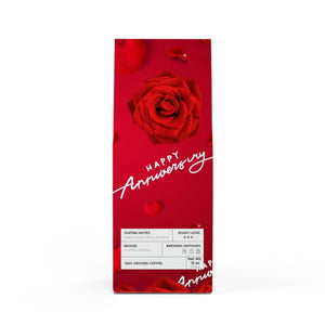 Silky Red Roses and Hearts Coffee 
