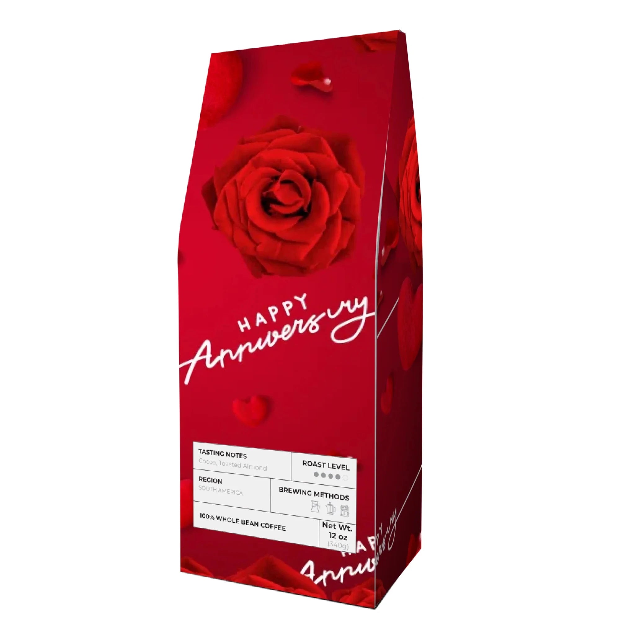 Silky Red Roses and Hearts Coffee 